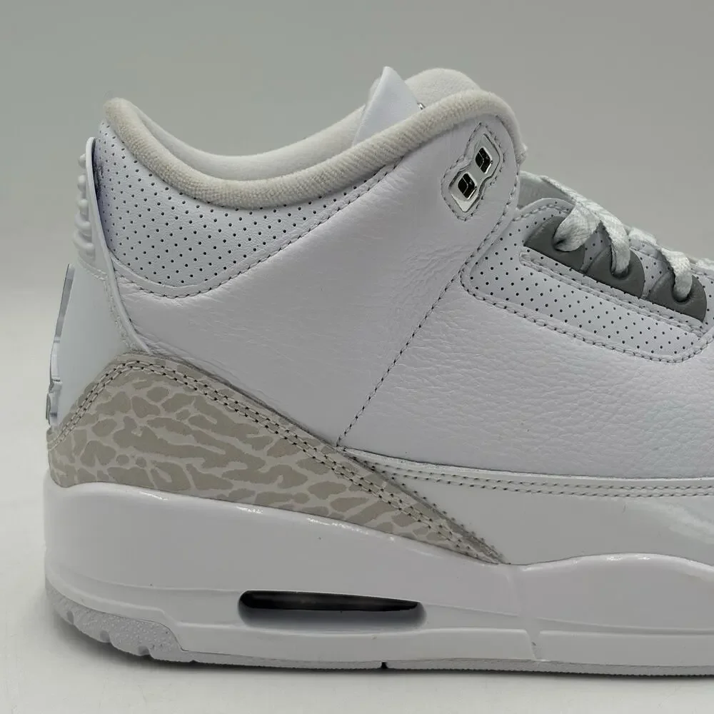Jordan Air Jordan 3 Retro White Silver Sneakers CT8532 111 Mens Size 10.5 NEW